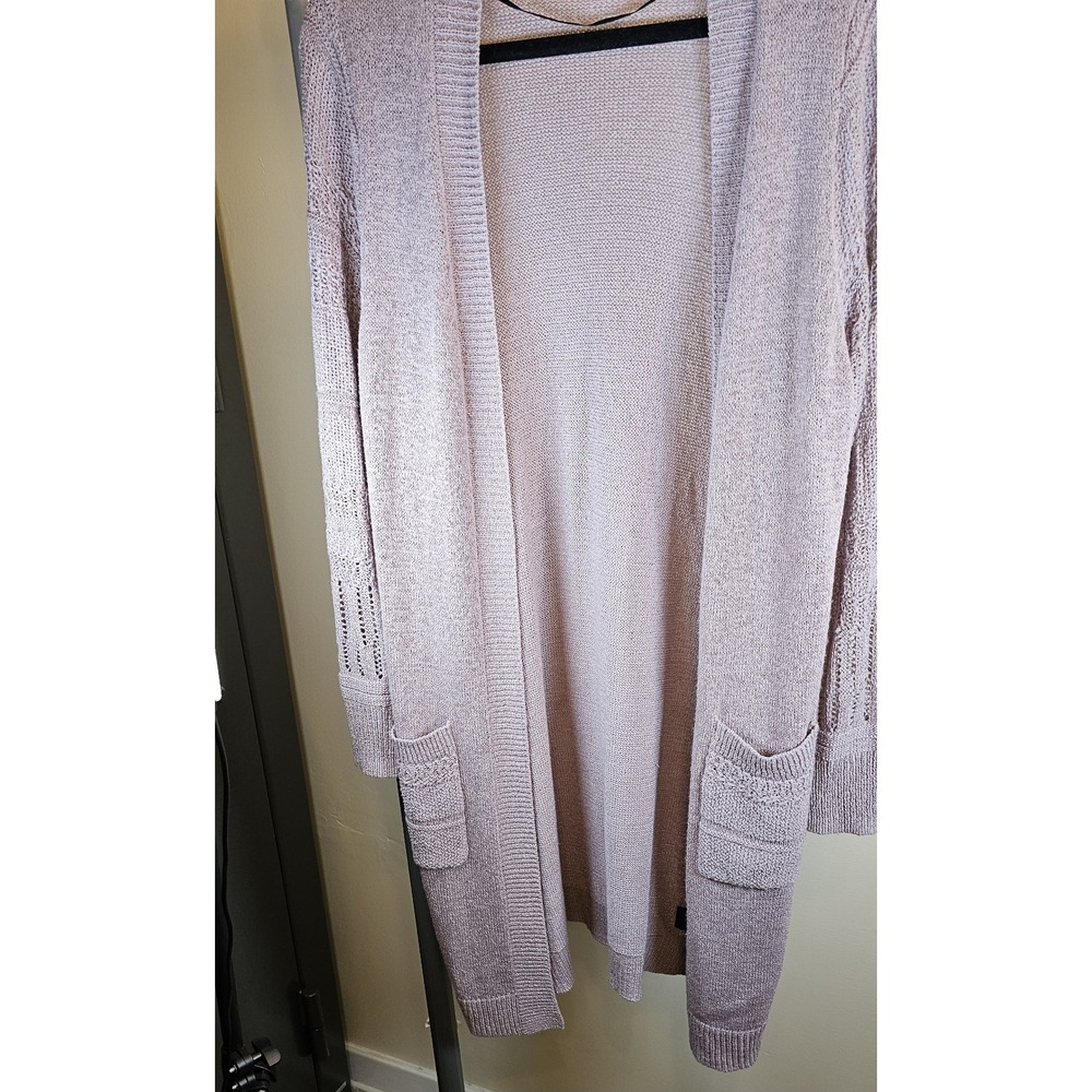 Torrid Acrylic Duster Open Front Stitch Detail Sweater Purple Size 00 ( M/L) - Picture 3 of 11